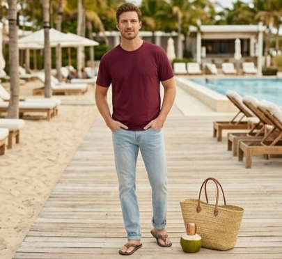 Basic Tee maroon