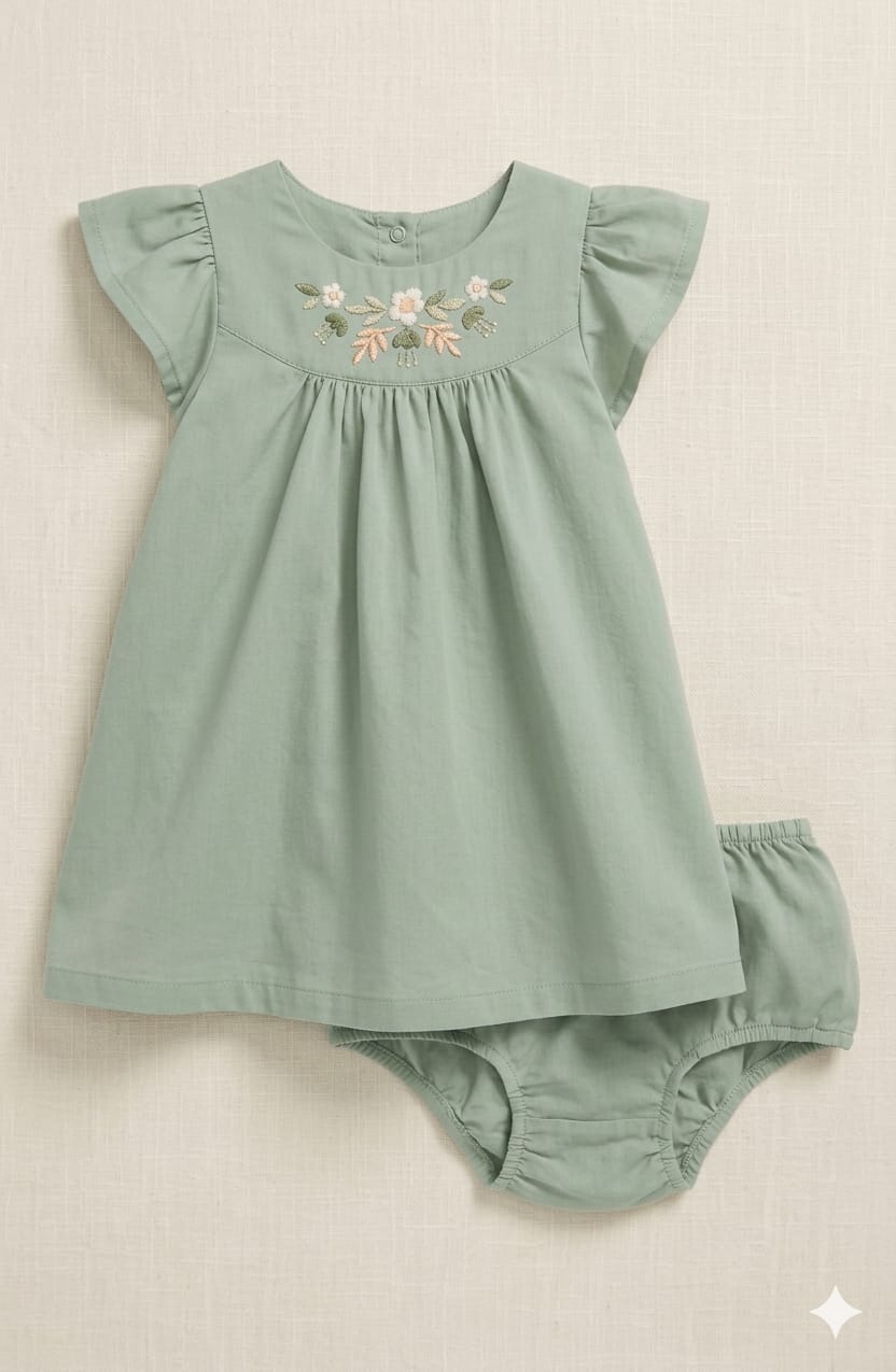 Hand Embroidered Gigi Frock Set