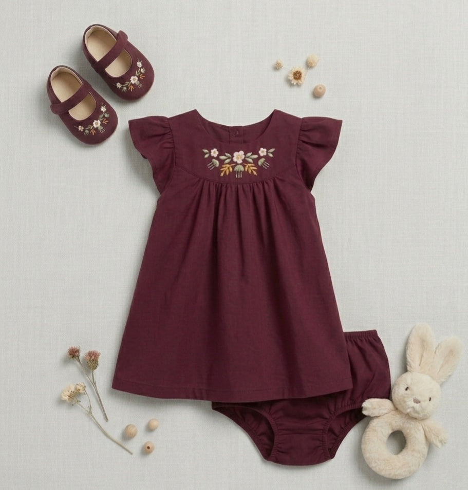 Hand Embroidered Gigi Frock Set