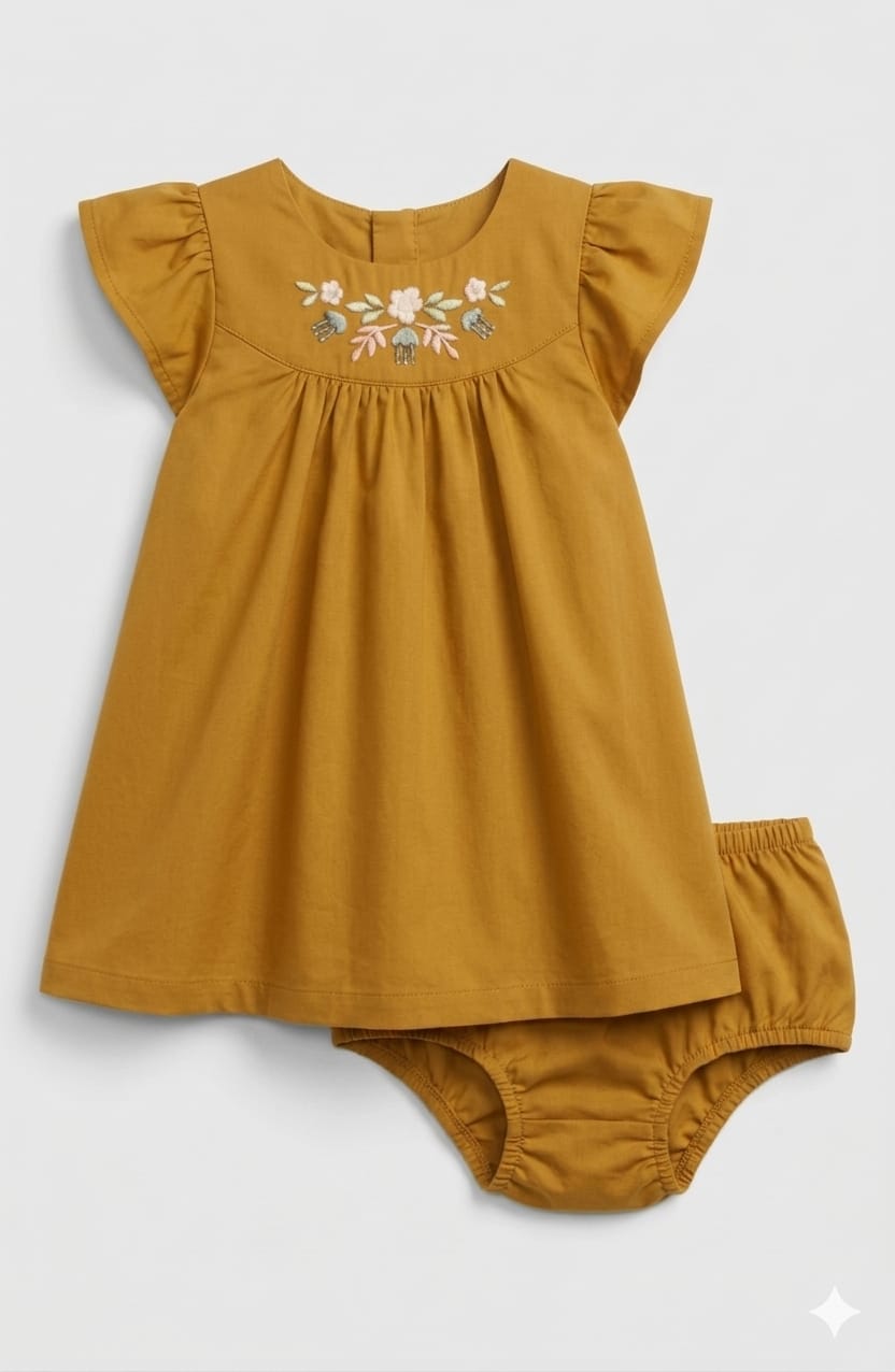 Hand Embroidered Gigi Frock Set
